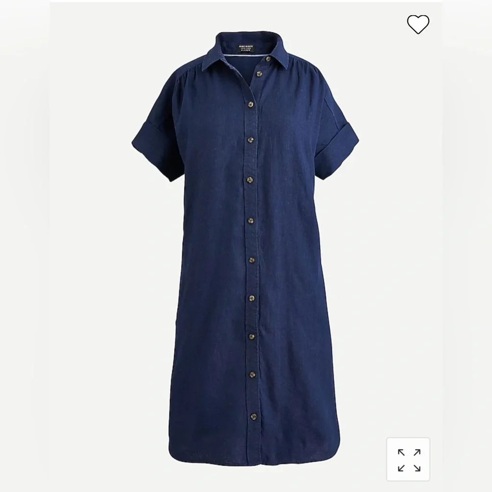 J.Crew Relaxed-fit Baird McNutt Irish Linen Shirtdress size Medium Tall …